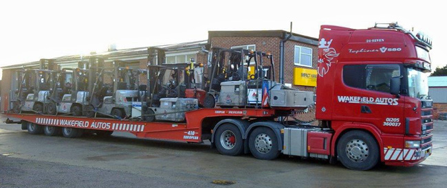 wakefield autos delivering forklift trucks